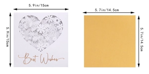 Laser-cut butterfly greeting card with gold inner sheet and Best Wishes text