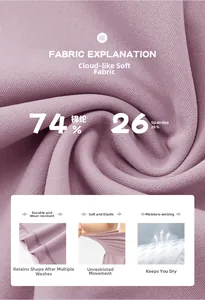 Detail of light purple 74% Nylon 26% Spandex fabric showing texture and soft elasticity