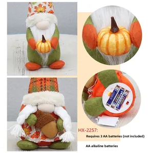 Detail view of the bottom battery compartment and fabric textures of the sunflower gnome