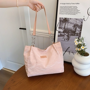 Sac Fourre-tout en Cuir PU Plissé à la Mode Femme Style Urbain Minimaliste Sac à Bandoulière Sous le Bras Vintage Couleur Unie