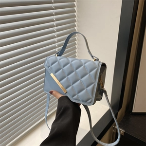 Sac à Bandoulière Matelassé Rétro Femmes Petit Sac à Main Carré Élégant Avec Décoration en Métal Doré Pour Le Quotidien
