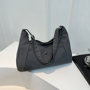 Large Capacity PU Shoulder Bag For Women Solid Color Casual Hobo Tote With Zipper Adjustable Strap Daily Commute Fashion Handbag
