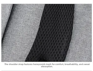 Dettaglio degli spallacci in rete a nido d'ape traspirante per comfort e assorbimento sudore