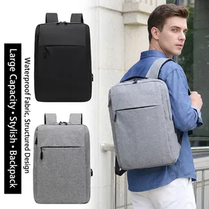 Zaino porta PC impermeabile da ufficio in nero e grigio per il pendolarismo quotidiano