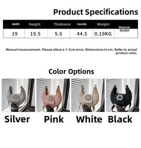 Detailed size chart and multi-color crescent bags with rhinestone buckles for women