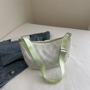 Fashion Women Minimalist Nylon Geometric Quilted Large Capacity Tote Bag Casual Crossbody Shoulder Bag Summer Daily