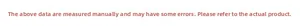 Detailed text view of the manual measurement error disclaimer for the sash product