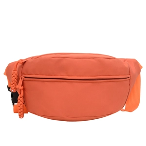Sac banane en nylon orange imperméable avec sangle réglable et double poches zippées