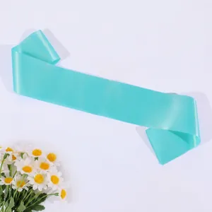 Tiffany blue birthday girl sash with golden text for fashion party decorations