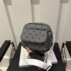 Women Fashion Korean Nylon Heart Print Shoulder Bag Casual Polka Dot Crossbody Small Square Handbag New Autumn Trend