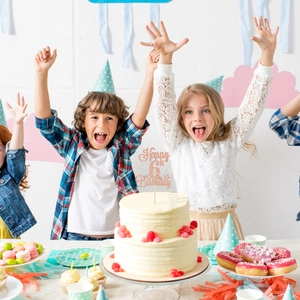 Décoration de gâteau pailletée rose gold Happy 6th Birthday pour fête d'enfants