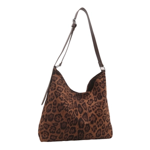 Large leopard print hobo bag with adjustable leather strap for stylish daily commuting