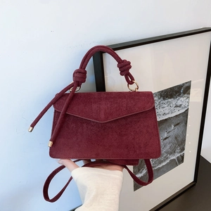 Vintage Mattierte PU Leder Kleine Quadratische Tasche Französisch Minimalistisch Einfarbig Umhängetasche Für Damen