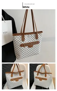 Detailed close-up showing the vintage floral print, brown leather straps and metal zipper