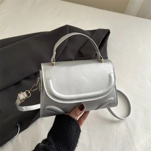 Trendige Damen PU Leder Kleine Quadratische Umhängetasche Kontrastnähte Retro Lässig Handheld Crossbody Tasche Für Den Alltag
