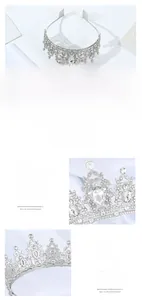 Close-up of silver rhinestone crown with sparkling crystals and Queen satin sash set