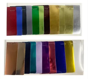 Dettaglio macro di vari colori per il trasferimento termico laser PET metallico