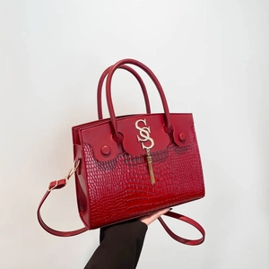Sac à Bandoulière Elégant pour Femme en Cuir PU Avec Motif Crocodile Gland Boucle en Métal S Sac à Main Grande Capacité Décontracté