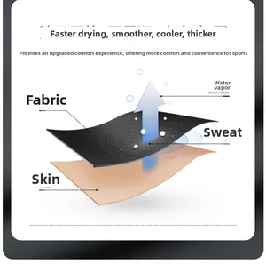 Detailed 3D structure showing breathable and moisture-wicking properties of sports fabric