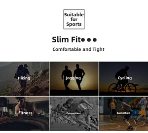 Men's tight fit long sleeve sports shirt for hiking, running, and fitness activities