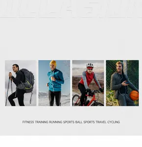 Detail showing versatile men's sports jacket usage for hiking, running, cycling and basketball