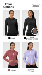 Détails de vestes de sport à capuche en plusieurs couleurs avec fermeture éclair et coupe ajustée