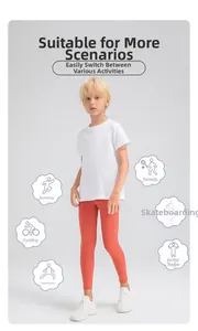Détail de legging sport respirant corail pour garçon pour le fitness et la course