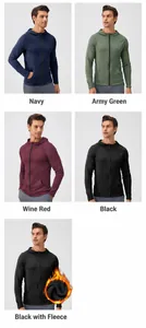 Detailed grid of men's thermal workout jackets with zipper and fleece lining options