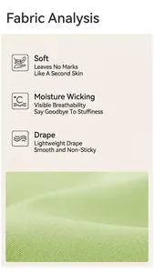 Macro detail of breathable and high-stretch light green yoga shorts fabric texture