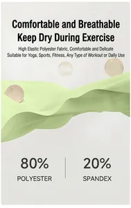 Close-up of light green high elasticity yoga fabric made of 80% polyester 20% spandex