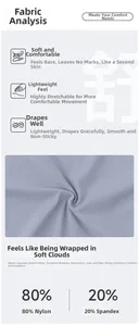 Detailed fabric texture of high elasticity yoga pants made of 80% nylon and 20% spandex