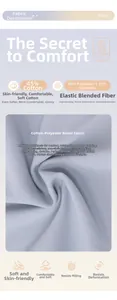 Detail of soft purple athletic fabric made of cotton, polyester, and spandex with high stretch