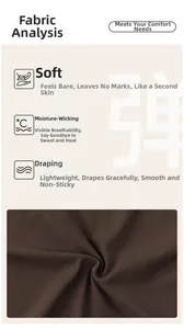 Détail du tissu marron doux évacuant l'humidité pour les combinaisons de yoga sport