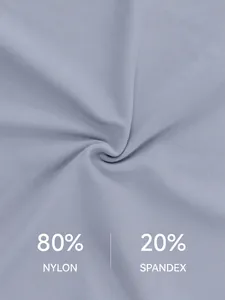 High waist yoga pants fabric close-up showing 80% nylon and 20% spandex texture