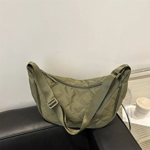 Sac Hobo Matelassé Grande Capacité pour Femmes Motif Losange Sac à Épaule Bandoulière Tendance Similicuir PU Mode