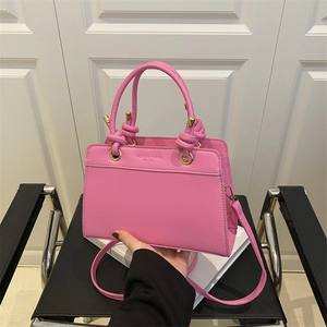 Women Shoulder Bag PU Leather Crossbody Handbag Solid Color Knot Handle Commute Fashion Square Bag Elegant Daily Tote Bag