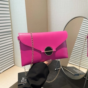 Sac Pochette Enveloppe Femme Mode Cuir PU Chaîne Sac à Bandoulière Grande Capacité Sac à Main Urbain Simple Pour Voyage Casual