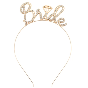 Rhinestone Bride Letter Alloy Headband For Wedding Bachelorette Party Women Fashion Bridal Hair Accessories Headpiece