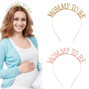 Diadema Mommy To Be de Aleación Galvanizada con Letras Tiara para Mujeres Embarazadas Baby Shower Fiesta Celebración Accesorios Decorativos