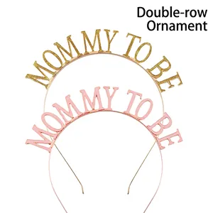 Diademas Mommy To Be doradas y rosas para baby shower y accesorios decorativos de fiesta