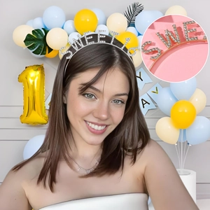 Set tiara con strass e fascia Sweet 16 per decorazione festa di compleanno per ragazze
