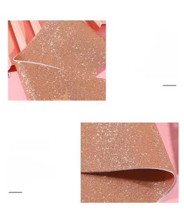 Macro detail of rose gold glitter fabric used for the Mom to Be sash and headband set