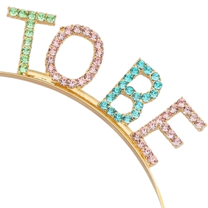 Sparkling rhinestone 'TO BE' crown headband for baby shower party decorations