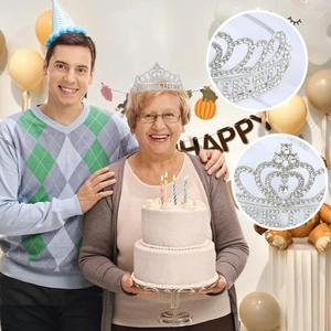 Sparkling silver rhinestone tiara with Retired lettering for retirement party celebrations