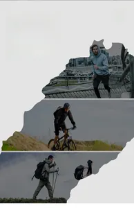 Collection détaillée de vestes de sport d'extérieur coupe-vent et pantalons de randonnée homme