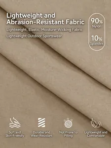 Veste de sport beige pour homme en tissu sergé, composition 90% nylon et 10% élasthanne