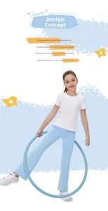 Detail der Mädchen Schlaghose Yoga mit elastischem Bund und nahtloser Verarbeitung