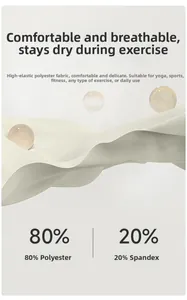 Détail du tissu respirant à haute élasticité composé de 80% polyester et 20% élasthanne