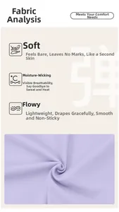Detailed view of purple yoga fabric showing soft texture and moisture-wicking properties