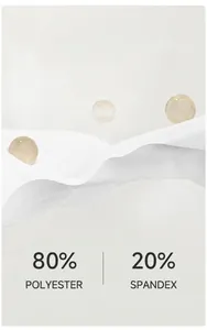 Close-up of 80% polyester and 20% spandex moisture-wicking breathable fabric texture
